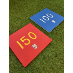 plaque au sol multidura rouge et bleu