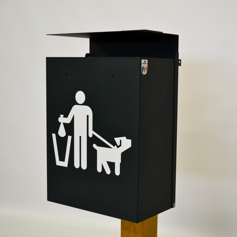 poubelle avec logo en face avant a personnaliser