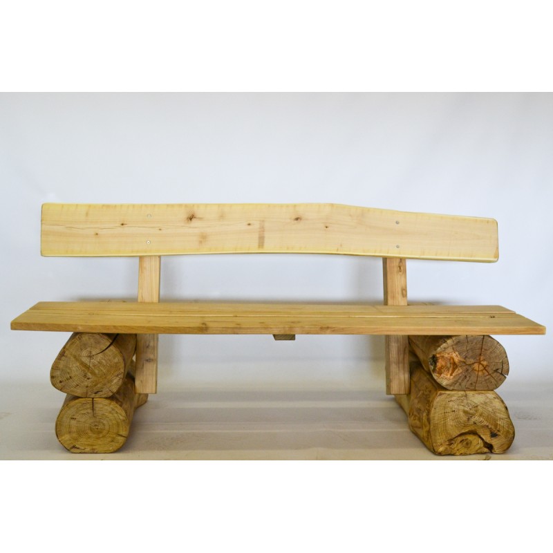 Banc d'aspect rustique forestier