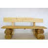 Banc d'aspect rustique forestier