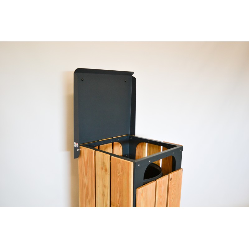 Poubelle couvercle acier galvanisé