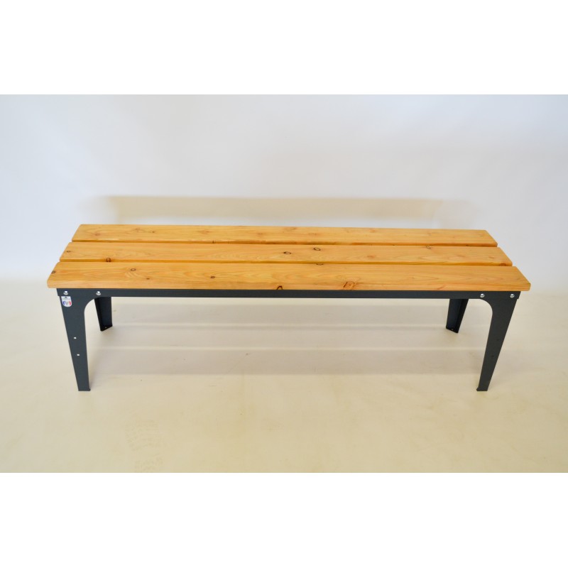 Banquette bois métal vestiaires ou extérieure