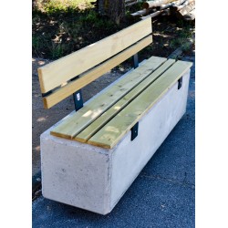 banc sur bloc béton