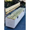 banc sur bloc béton