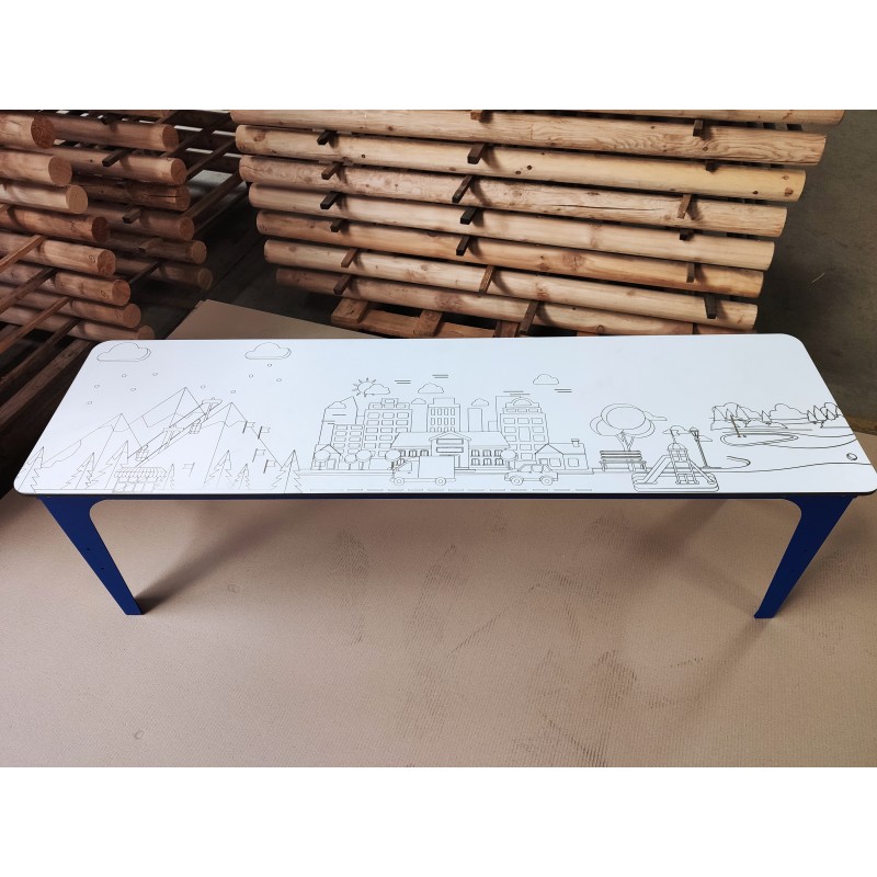 banc avec assise personnalisable