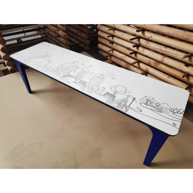 banquette personnalisable pour vestiaire ou extérieur