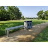 banc avec poubelle eco en situation