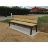 banc en tube inox et robinier