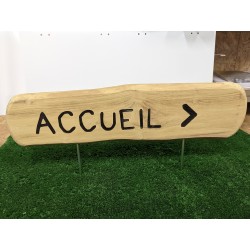 Signalétique d'orientation amovible en bois massif