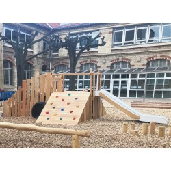 Ilot ludique en Robinier pour cour Oasis