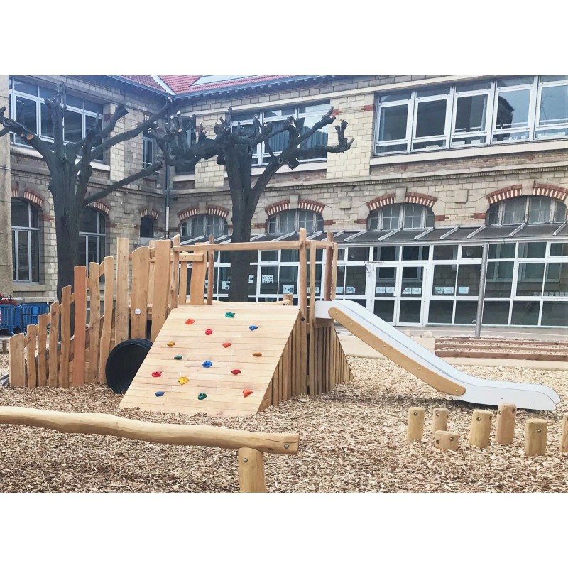 Ilot ludique en Robinier pour cour Oasis