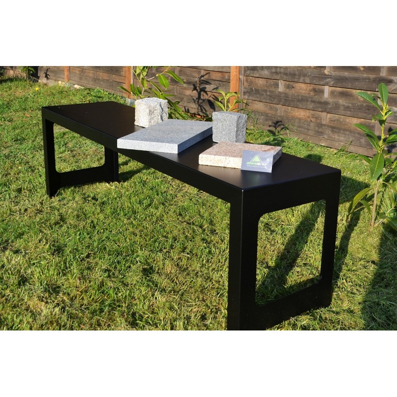 Banc acier et granit