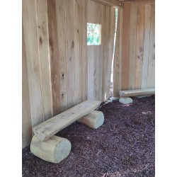 Banc forestier rondin robinier