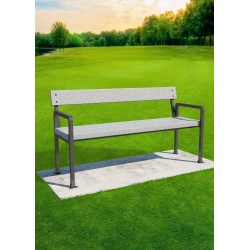 Banc en tube avec dossier