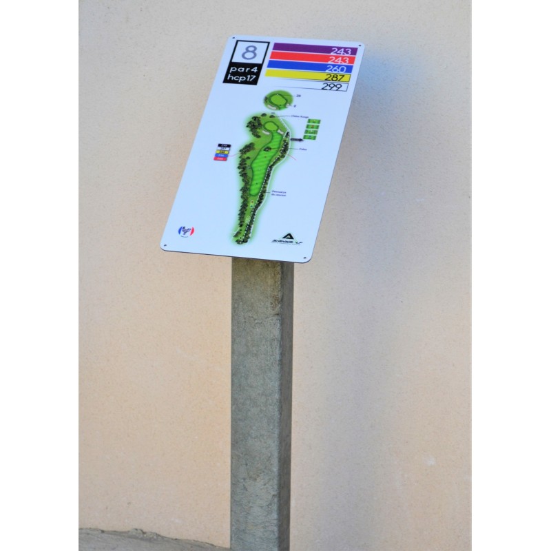 Signalétique pied plastique recyclé